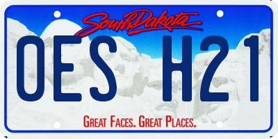 SD license plate 0ESH21