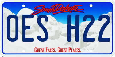 SD license plate 0ESH22