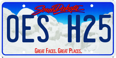 SD license plate 0ESH25
