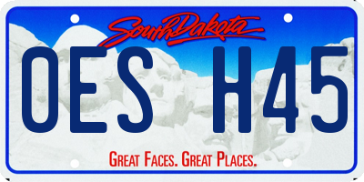SD license plate 0ESH45