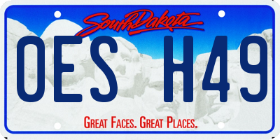 SD license plate 0ESH49