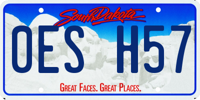 SD license plate 0ESH57
