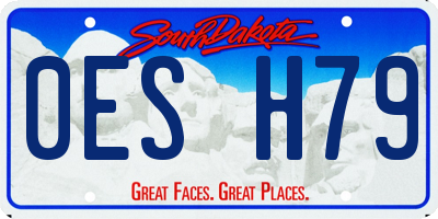 SD license plate 0ESH79