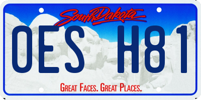 SD license plate 0ESH81