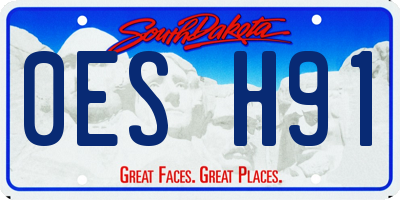 SD license plate 0ESH91