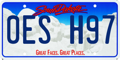 SD license plate 0ESH97