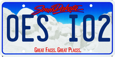 SD license plate 0ESI02