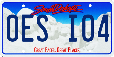 SD license plate 0ESI04