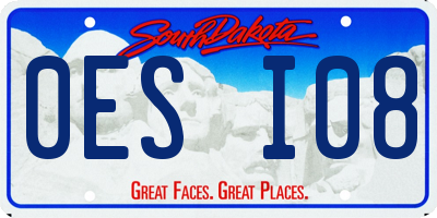 SD license plate 0ESI08