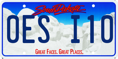 SD license plate 0ESI10