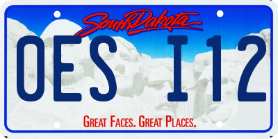 SD license plate 0ESI12