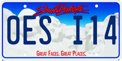 SD license plate 0ESI14