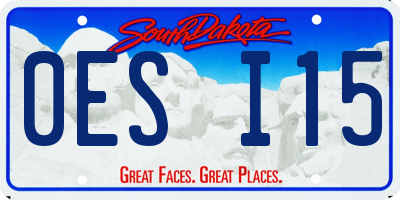 SD license plate 0ESI15