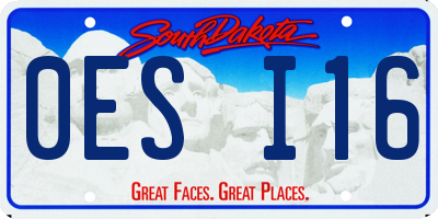 SD license plate 0ESI16