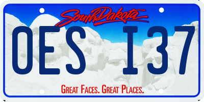SD license plate 0ESI37