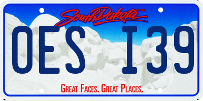 SD license plate 0ESI39