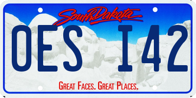 SD license plate 0ESI42