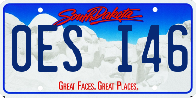 SD license plate 0ESI46