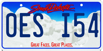 SD license plate 0ESI54