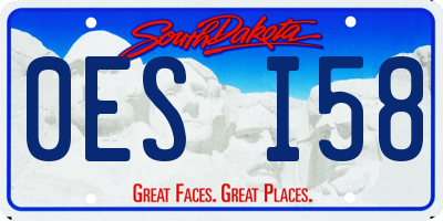 SD license plate 0ESI58