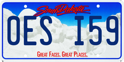 SD license plate 0ESI59