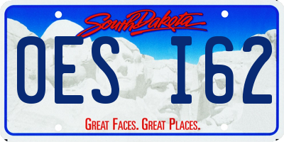 SD license plate 0ESI62
