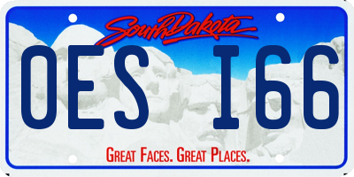 SD license plate 0ESI66