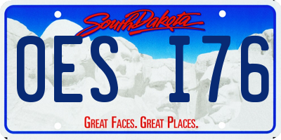 SD license plate 0ESI76