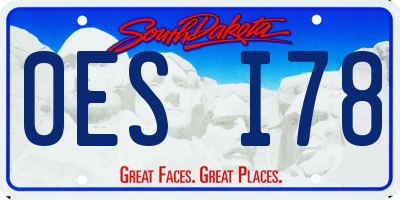 SD license plate 0ESI78