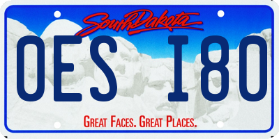 SD license plate 0ESI80