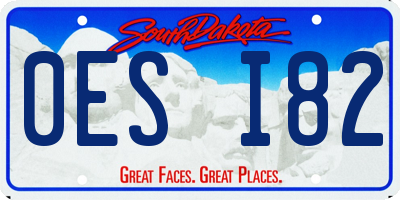 SD license plate 0ESI82