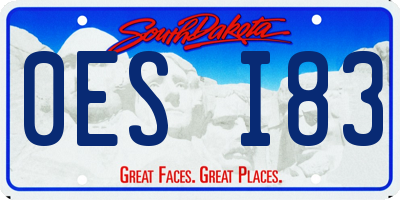 SD license plate 0ESI83