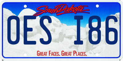 SD license plate 0ESI86