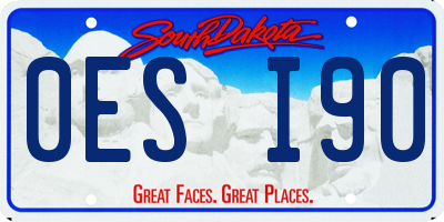 SD license plate 0ESI90