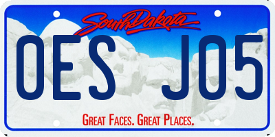SD license plate 0ESJ05