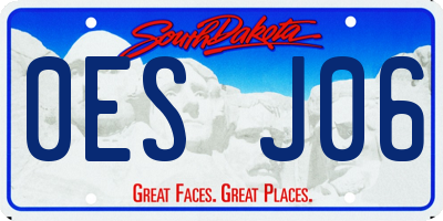 SD license plate 0ESJ06