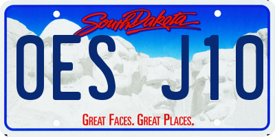 SD license plate 0ESJ10