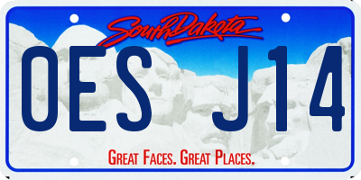 SD license plate 0ESJ14