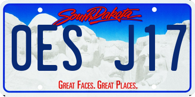SD license plate 0ESJ17