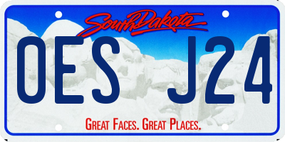 SD license plate 0ESJ24