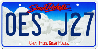 SD license plate 0ESJ27