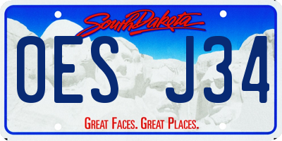 SD license plate 0ESJ34