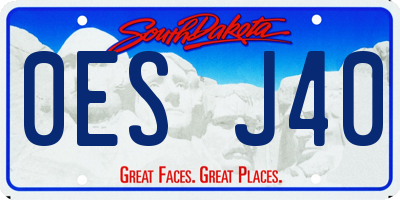 SD license plate 0ESJ40