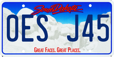 SD license plate 0ESJ45