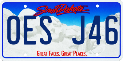 SD license plate 0ESJ46