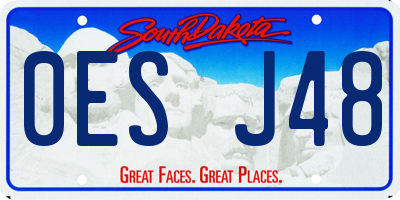 SD license plate 0ESJ48