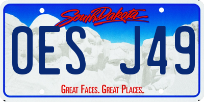 SD license plate 0ESJ49