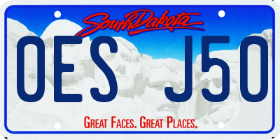 SD license plate 0ESJ50