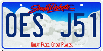 SD license plate 0ESJ51