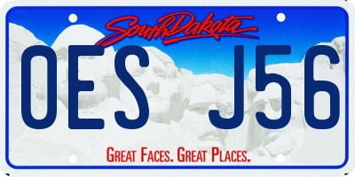 SD license plate 0ESJ56